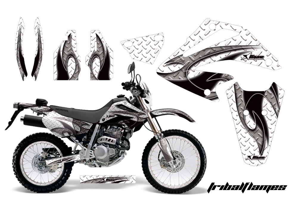 Honda XR 250 SM Graphic Kit tribal flames blk whitebg